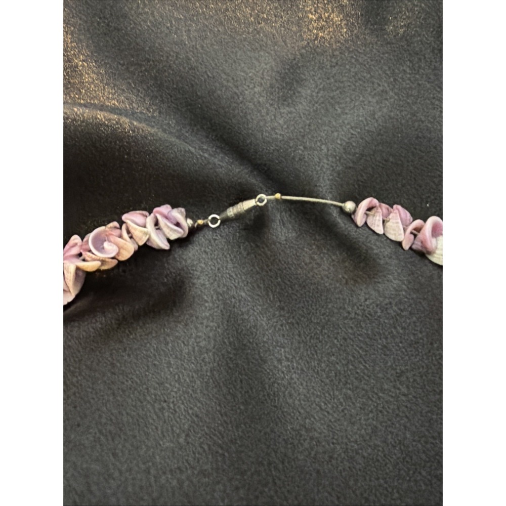 Vintage Purple Pastel Chip Seashell Choker Necklace 1980s 1990s - Picture 3 of 6